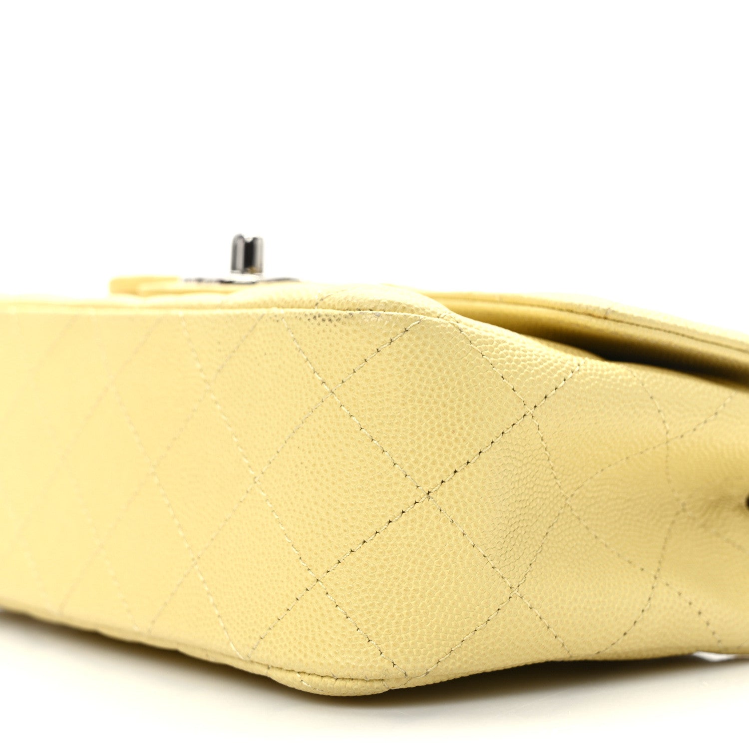 Chanel Caviar Quilted Mini Rectangular Flap Light Yellow 9 of 14