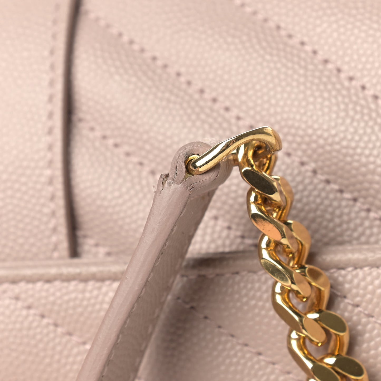 Grain De Poudre Matelasse Chevron Large Monogram Satchel Rose Antic