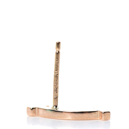 Tiffany 18K Rose Gold T Smile Stud Earrings 4 of 4
