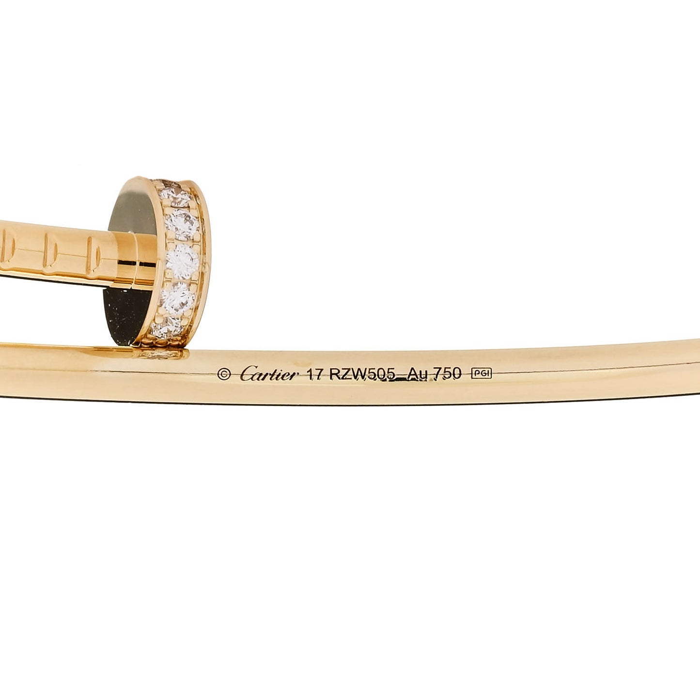 18K Yellow Gold Diamond Small Juste Un Clou Bracelet 17