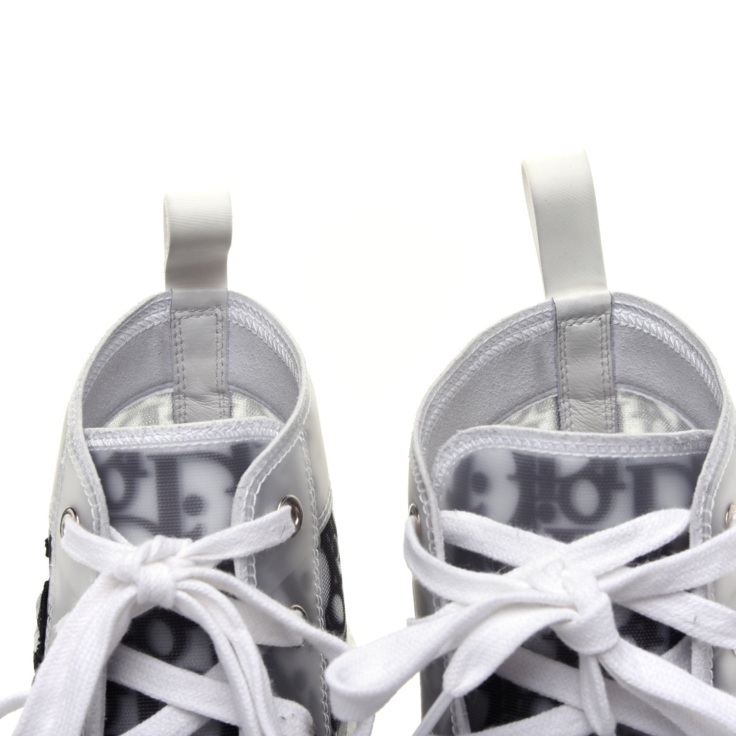 Christian Dior X SHAWN STUSSY Canvas Oblique Bee Mens B23 High Top Sneakers 41 White Black 9 of 15
