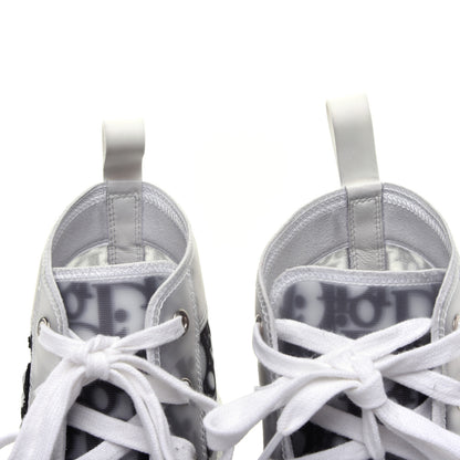 Christian Dior X SHAWN STUSSY Canvas Oblique Bee Mens B23 High Top Sneakers 41 White Black 9 of 15