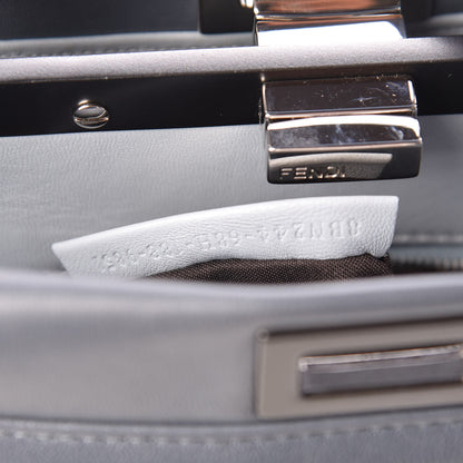 Fendi Nappa Colorblock Mini Peekaboo Iconic Satchel Tempesta Nebula Polvere 9 of 11