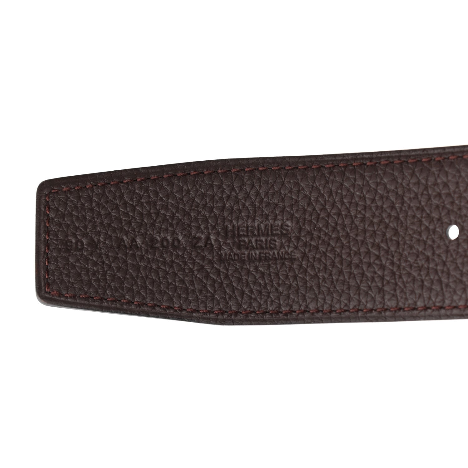 Hermes Box Togo 42mm Constance H Belt 90 Black Bordeaux 5 of 5