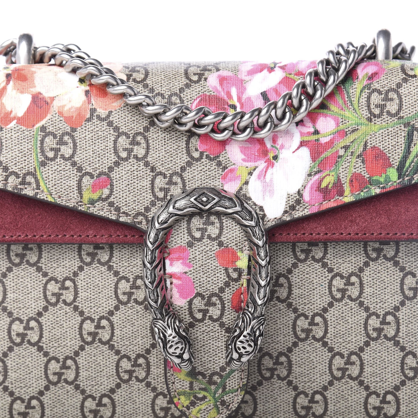 GG Supreme Monogram Blooms Mini Dionysus Shoulder Bag Beige Multicolor Dry Rose