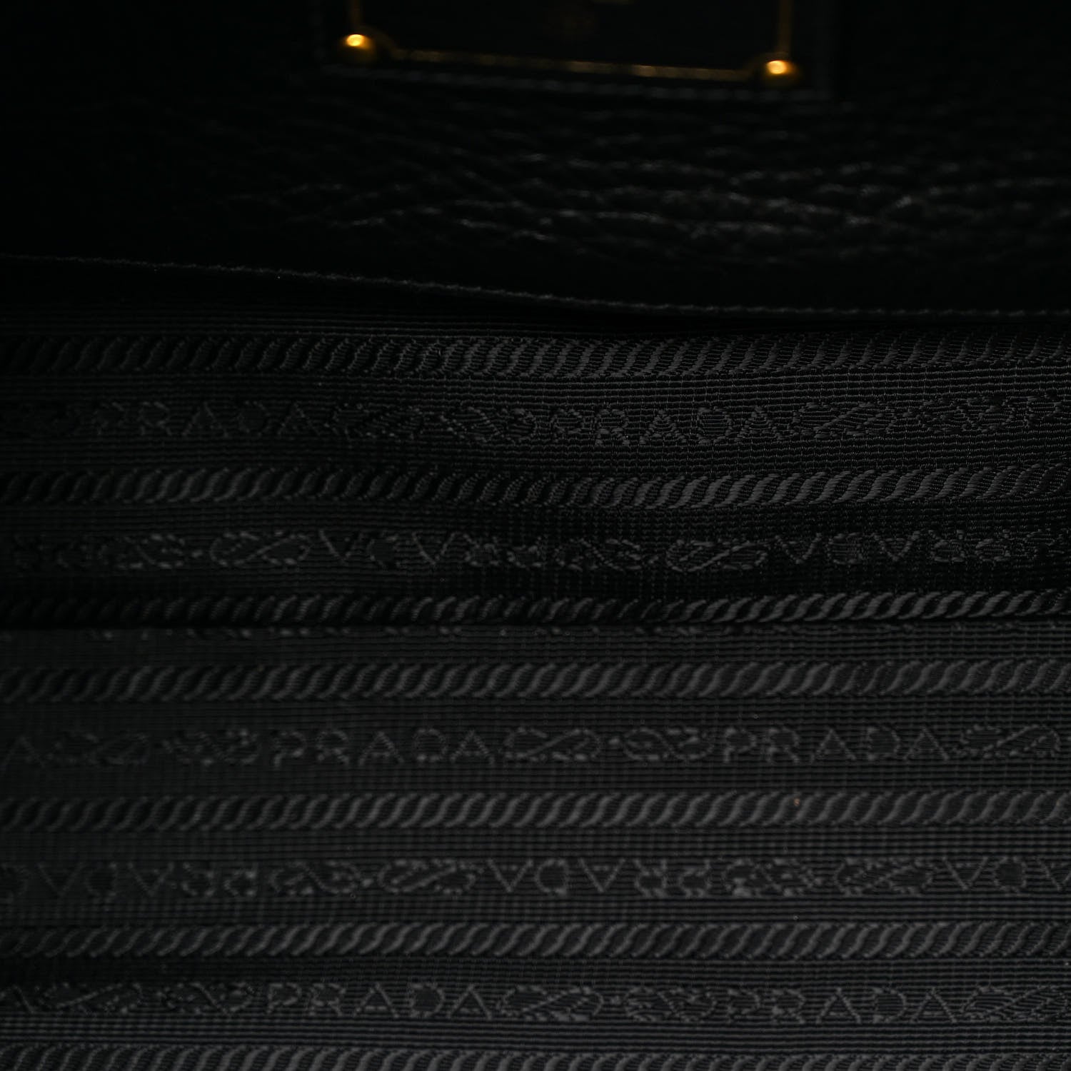 Prada Vitello Daino Shopping Satchel Black 5 of 10