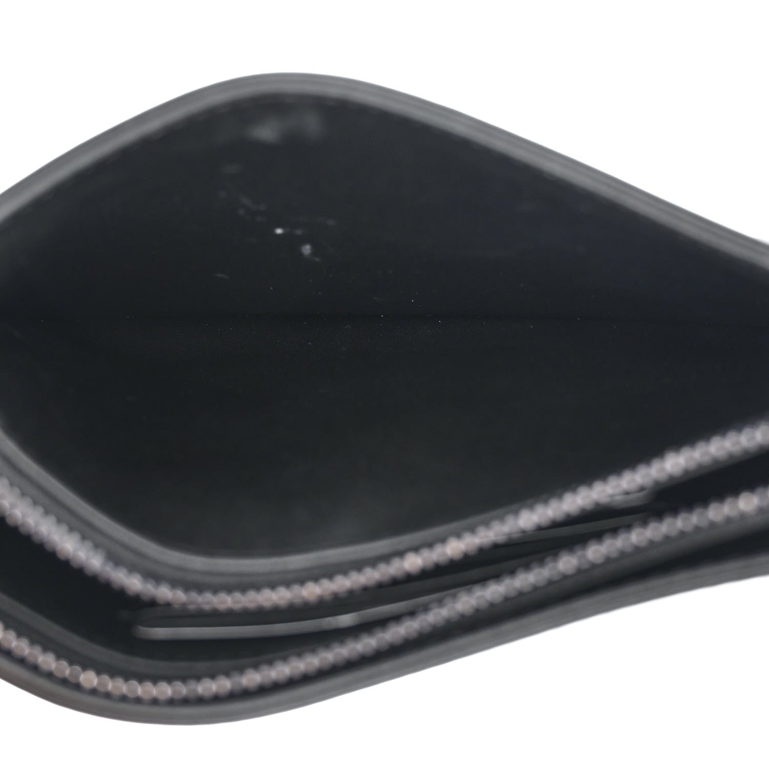Christian Dior Calfskin Macrocannage Diamond Caro Zipped Pouch With Chain Black 5 of 13
