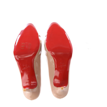 Christian Louboutin Patent Shelley 90 Pumps 39 Nude 5 of 10