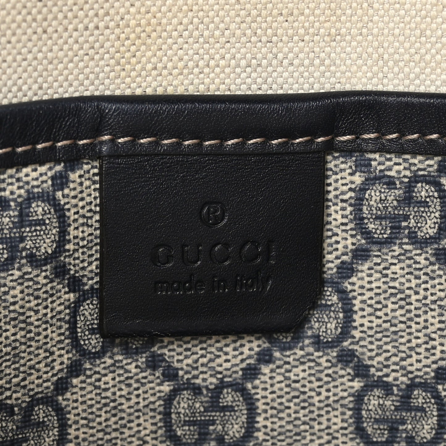 GG Supreme Monogram Web Messenger Beige Blue