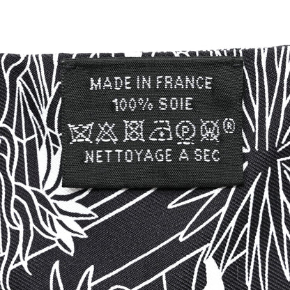 Hermes Silk Animapolis Twilly Black White 3 of 4