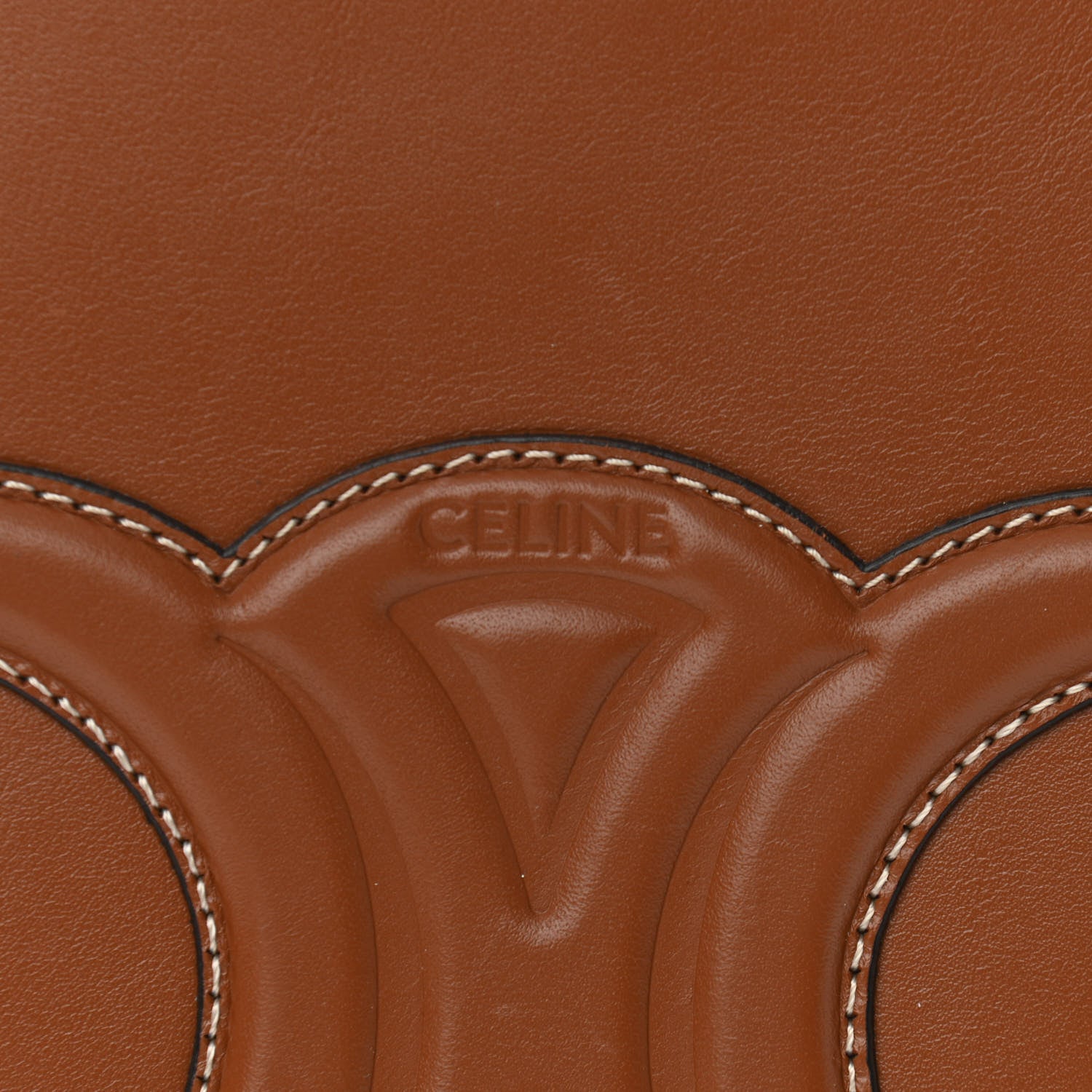 Celine Smooth Calfskin Small Cuir Triomphe Bucket Bag Tan 6 of 10