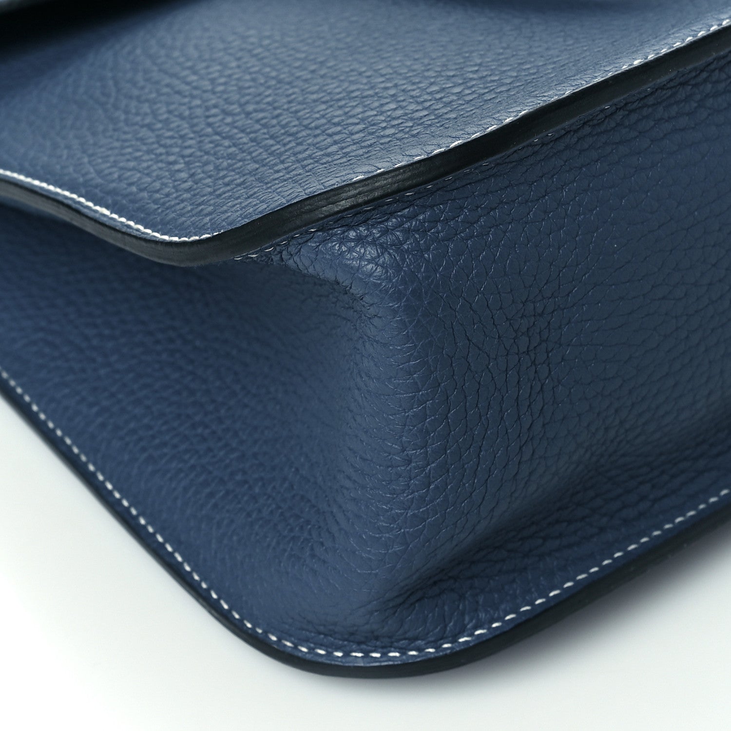 Hermes Taurillon Clemence Halzan 31 Bleu Agate 9 of 10
