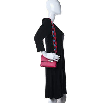 Hermes Chevre Mysore Mini Verrou Large Strap Bag Rose Mexico 2 of 12
