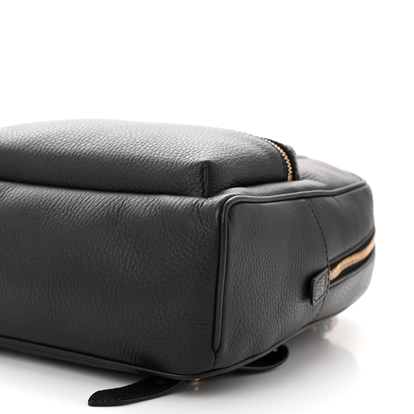 Pebbled Calfskin Soho Chain Backpack Black