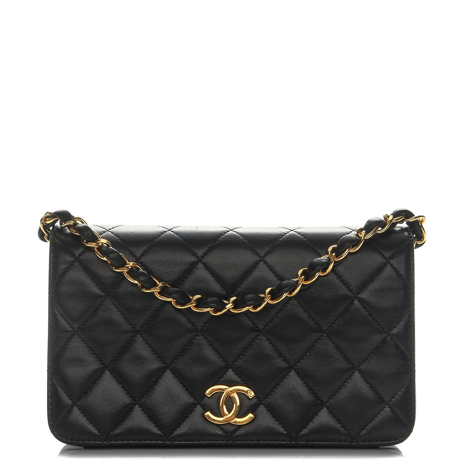 Chanel Lambskin Quilted Small Single Flap Bag Black 1 of 10