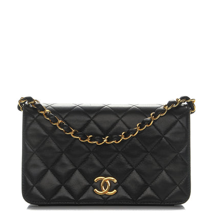 Chanel Lambskin Quilted Small Single Flap Bag Black 1 of 10
