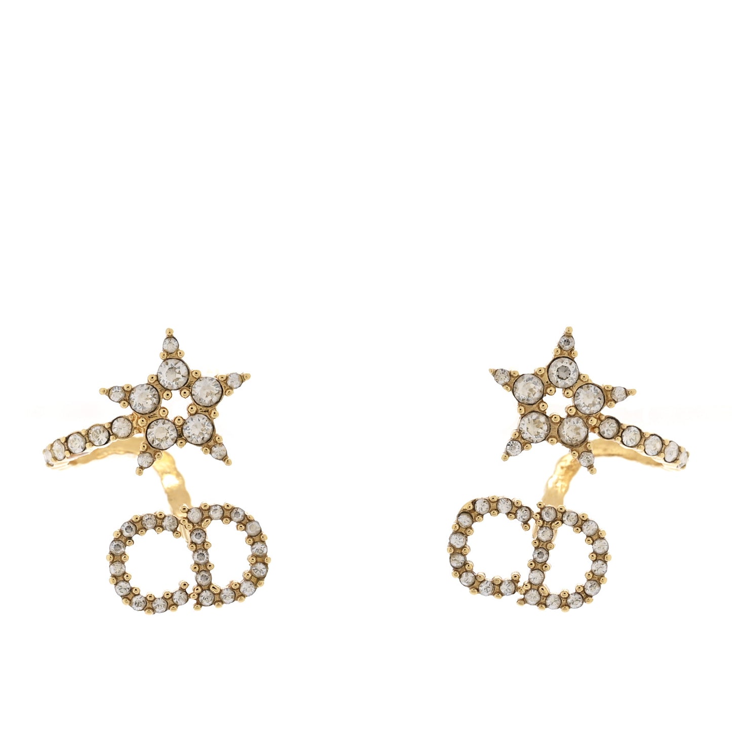 Crystal Clair D Lune Wrap Around Earrings Gold