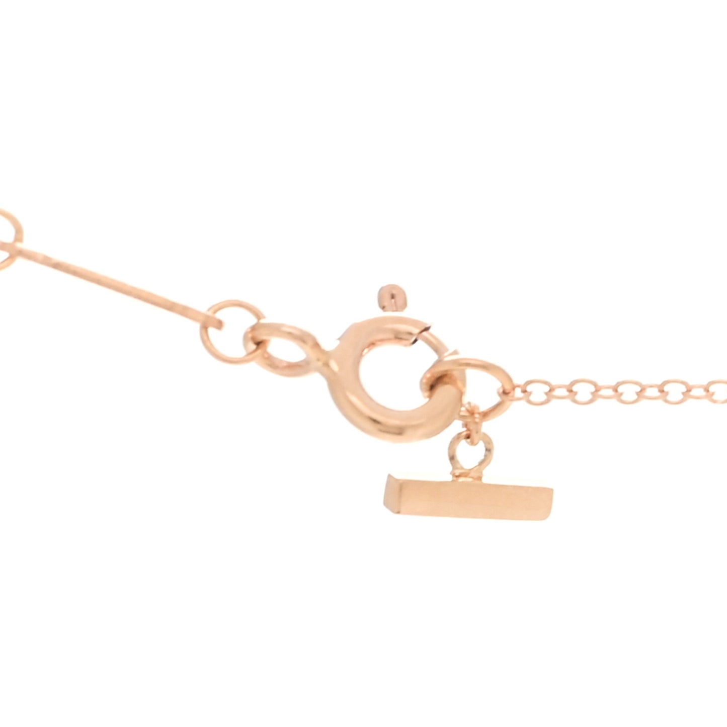 18K Rose Gold Small T Smile Pendant Necklace