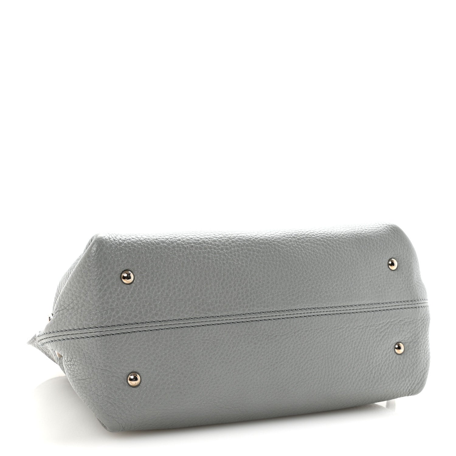 Salvatore Ferragamo Grained Calfskin Sofia Satchel Grey 1830619