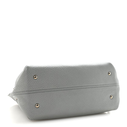 Salvatore Ferragamo Grained Calfskin Sofia Satchel Grey 4 of 9