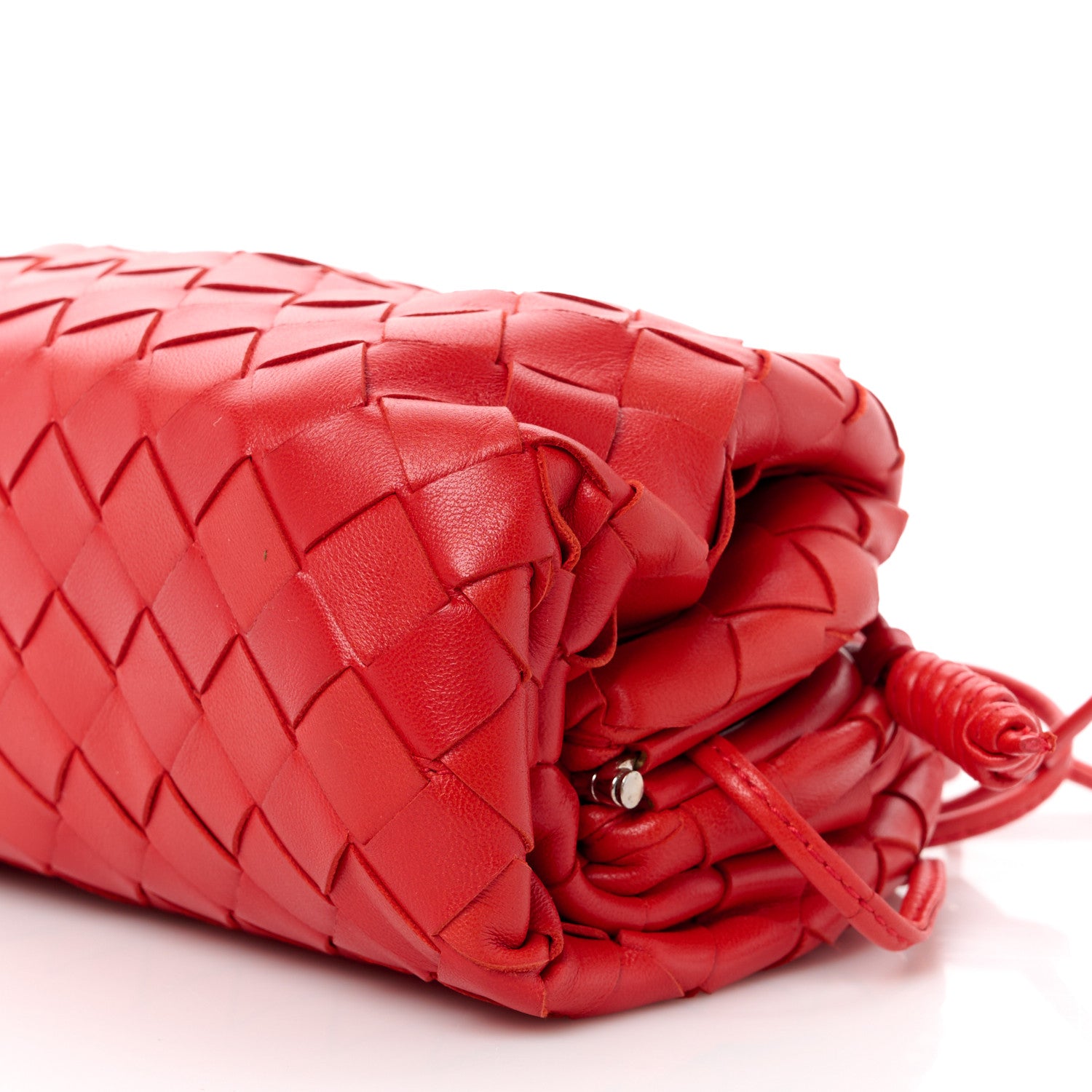 Bottega Veneta Nappa Intrecciato The Mini Pouch Bright Red 11 of 12