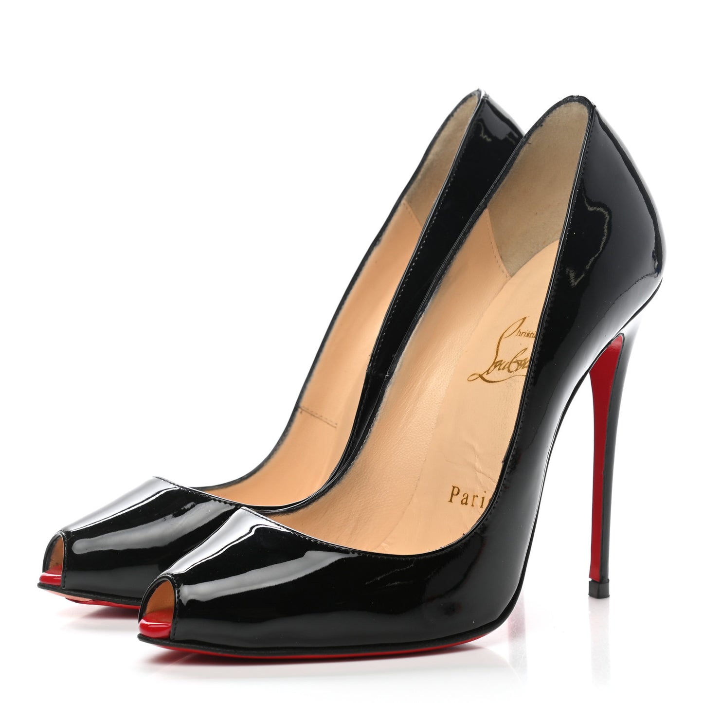 Patent New Very Prive 120 Pumps 35.5 Black Red