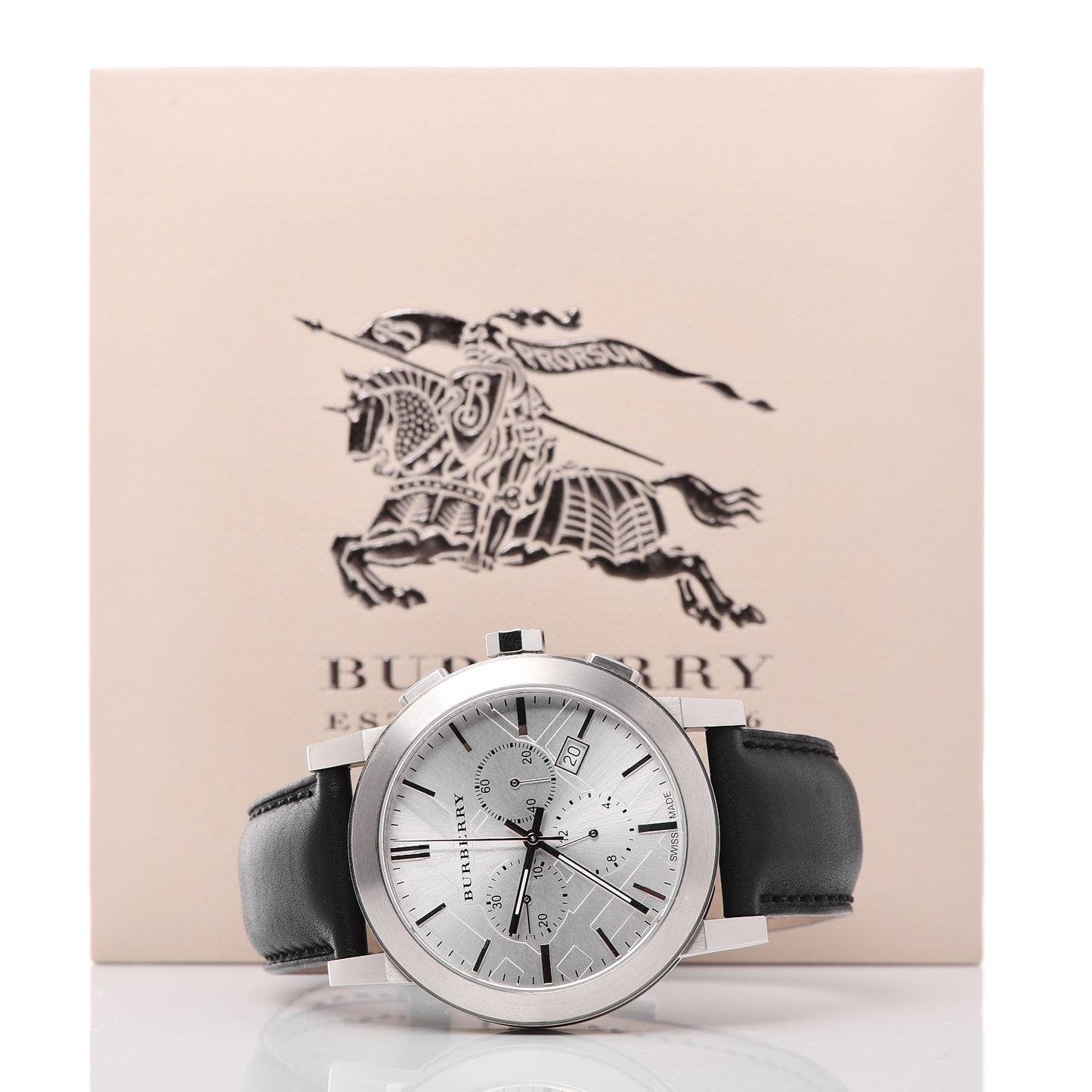 Stainless Steel Calfskin 42mm Chronograph Quartz Watch BU9355