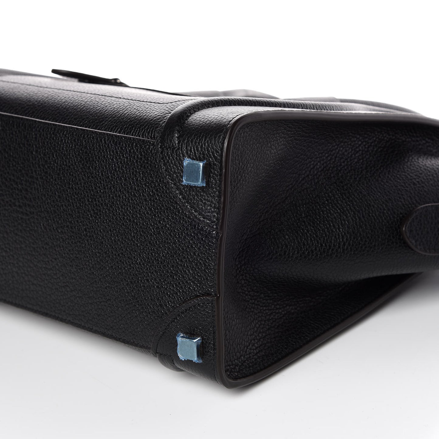 Drummed Calfskin Micro Luggage Black