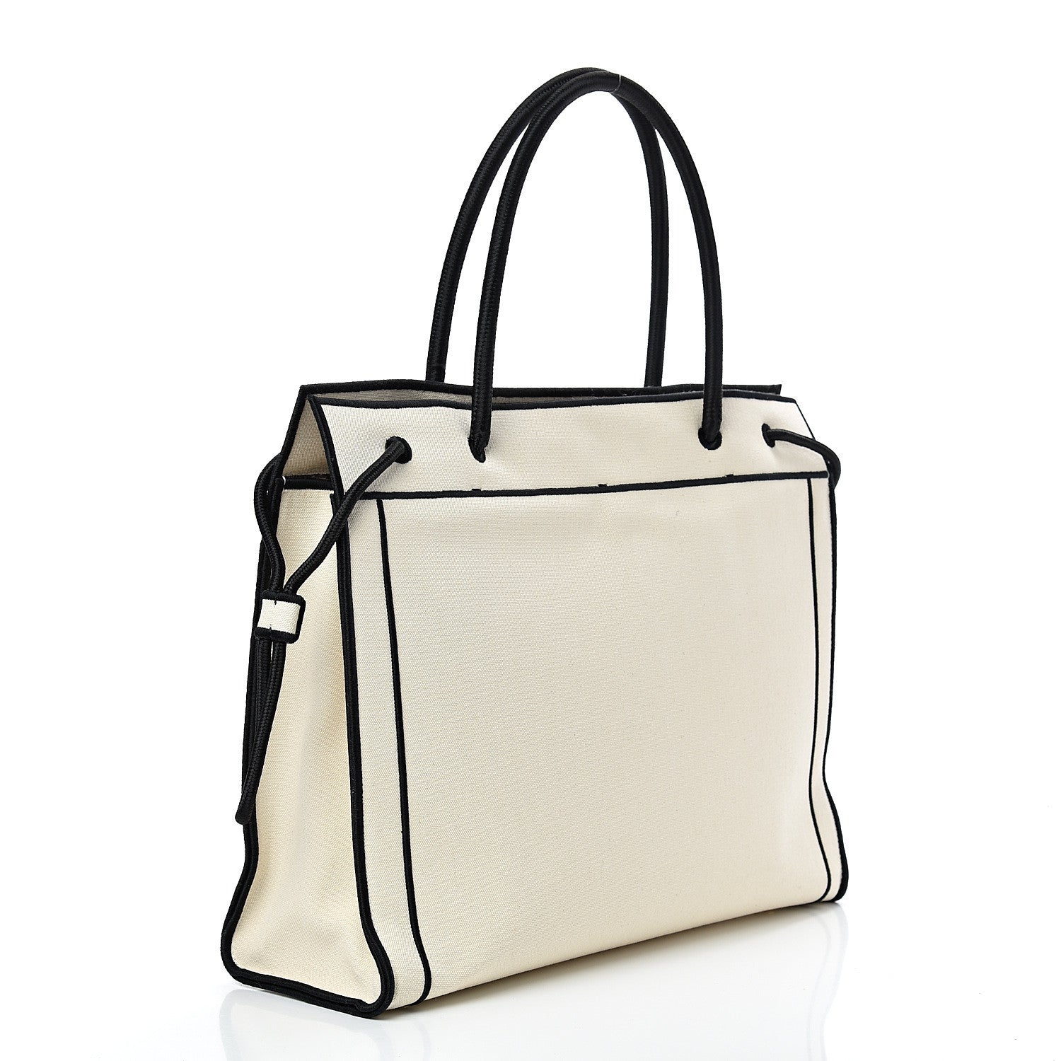 Fendi Canvas Logo Large Shopping Tote Grezzo Black 2 of 12