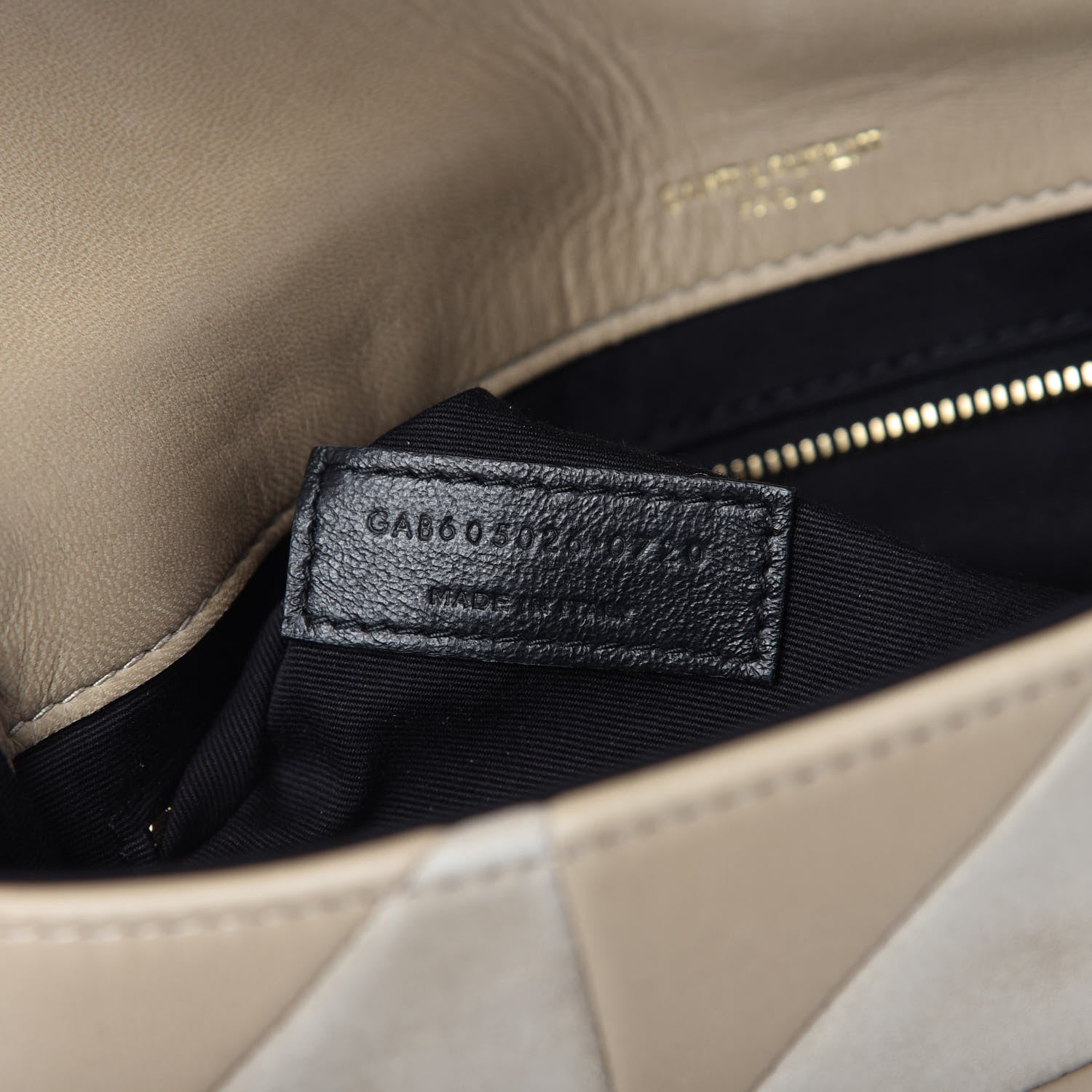 Saint Laurent Lambskin Suede Patchwork Monogram Medium Jamie Baguette Sea Salt 10 of 11