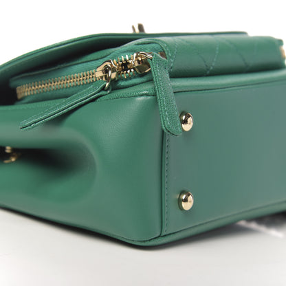 Chanel Caviar Quilted Mini Business Affinity Flap Green 9 of 12