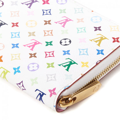 Louis Vuitton Monogram Multicolor Zippy Wallet White Litchi 4 of 7