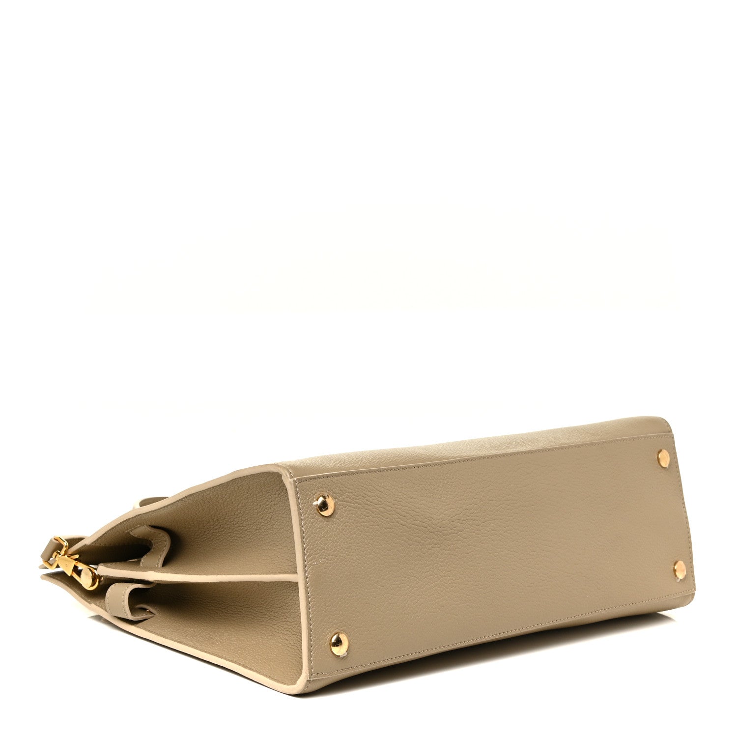 Burberry Grainy Calfskin Title Bag Light Beige 4 of 16