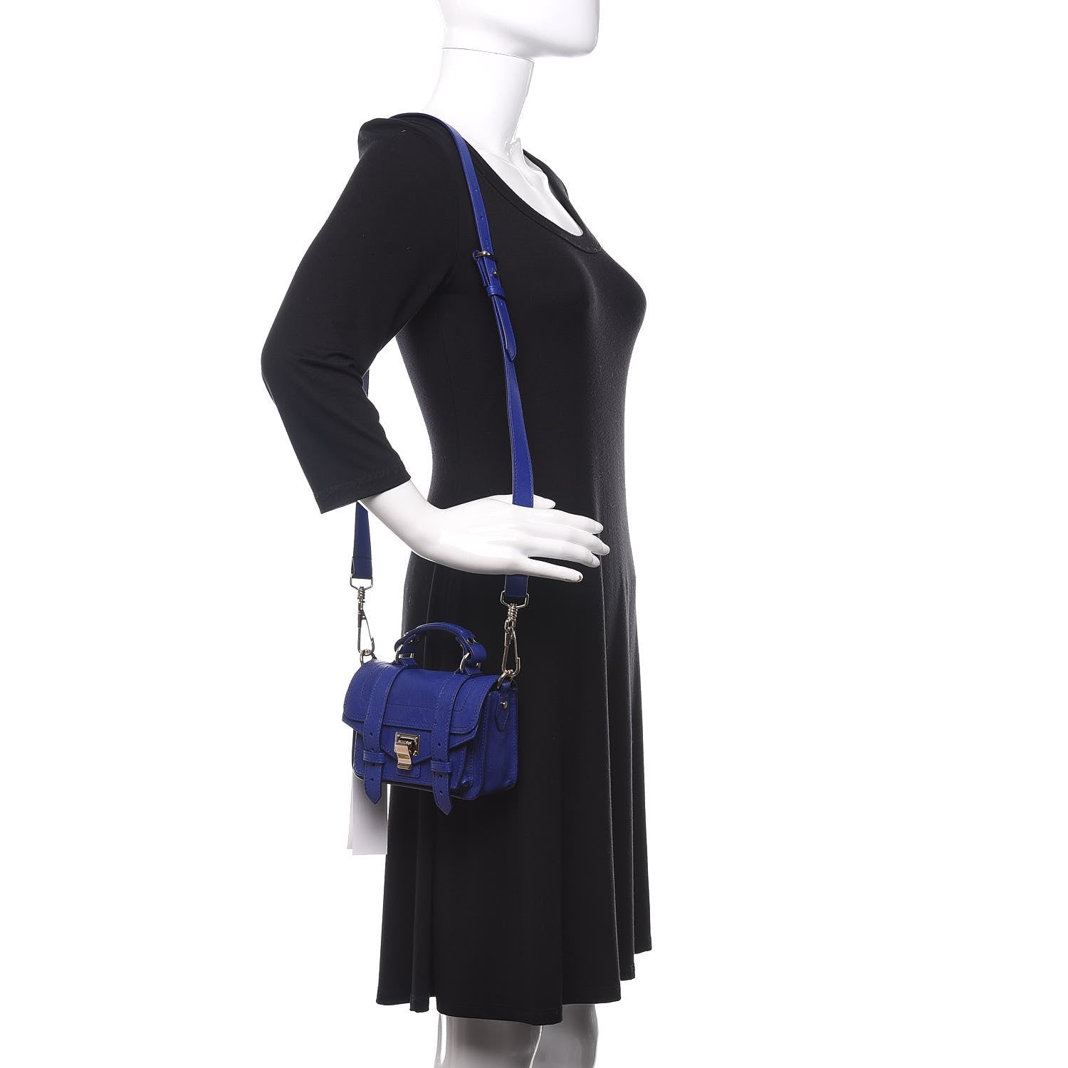 Proenza Schouler Lambskin Micro PS1 Satchel Sapphire 2 of 9