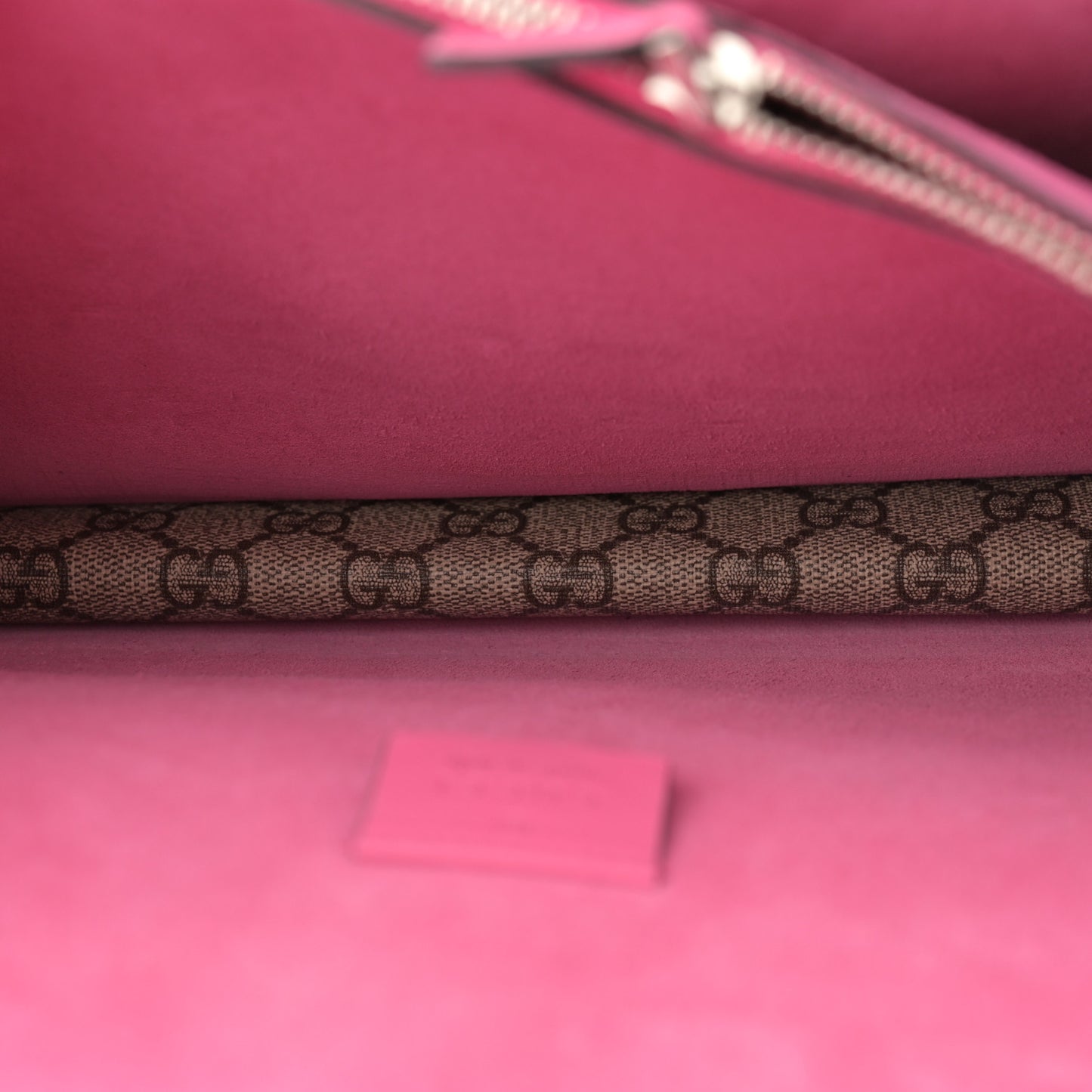 GG Supreme Monogram Suede Pierced Heart Embroidered Medium Dionysus Shoulder Bag Beige Ebony Pink Tropical Flower