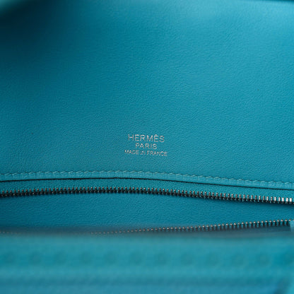 Hermes Togo Swift Ghillies Birkin 30 Turquoise 8 of 29