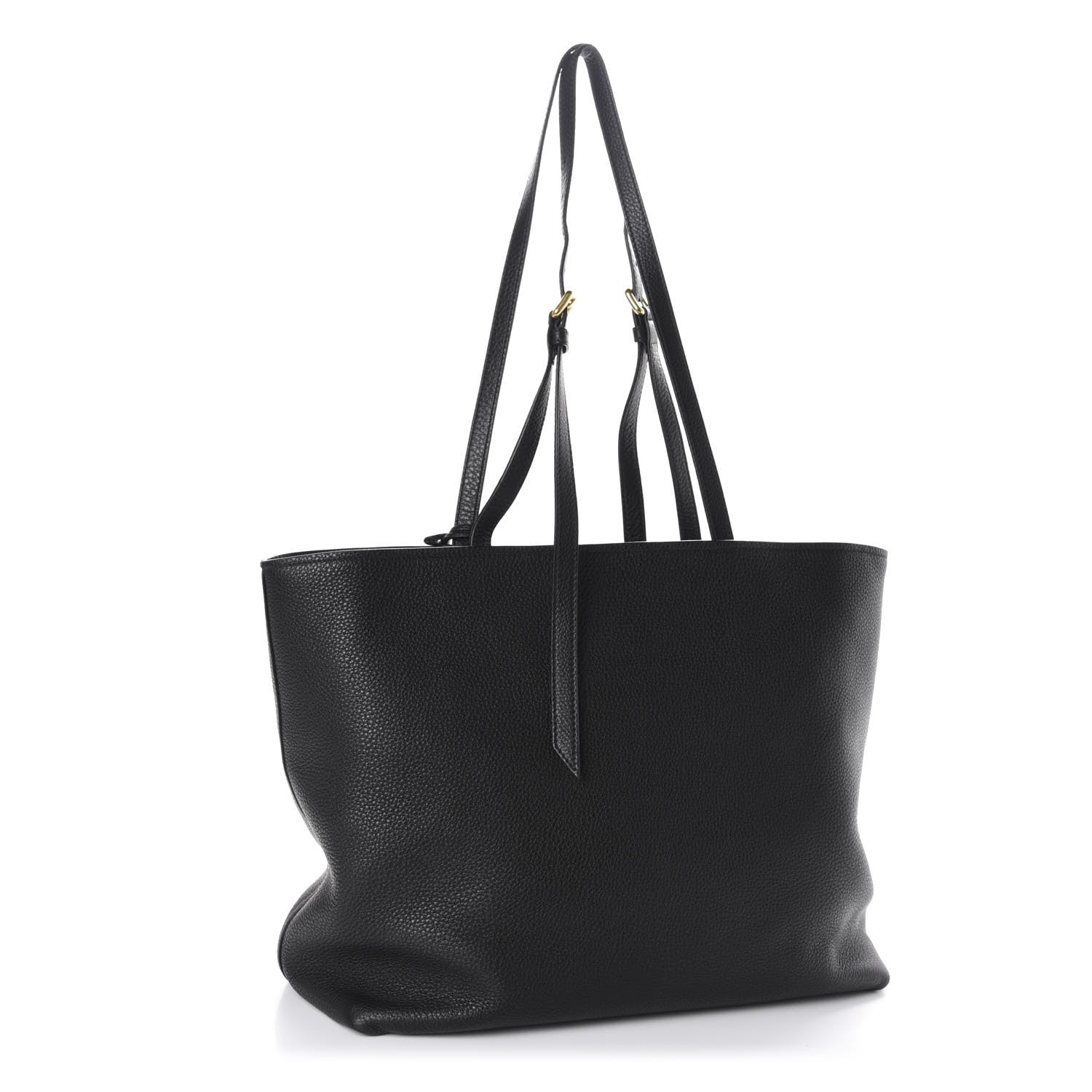 Prada Vitello Daino Pocket Shopping Tote Black 3 of 9