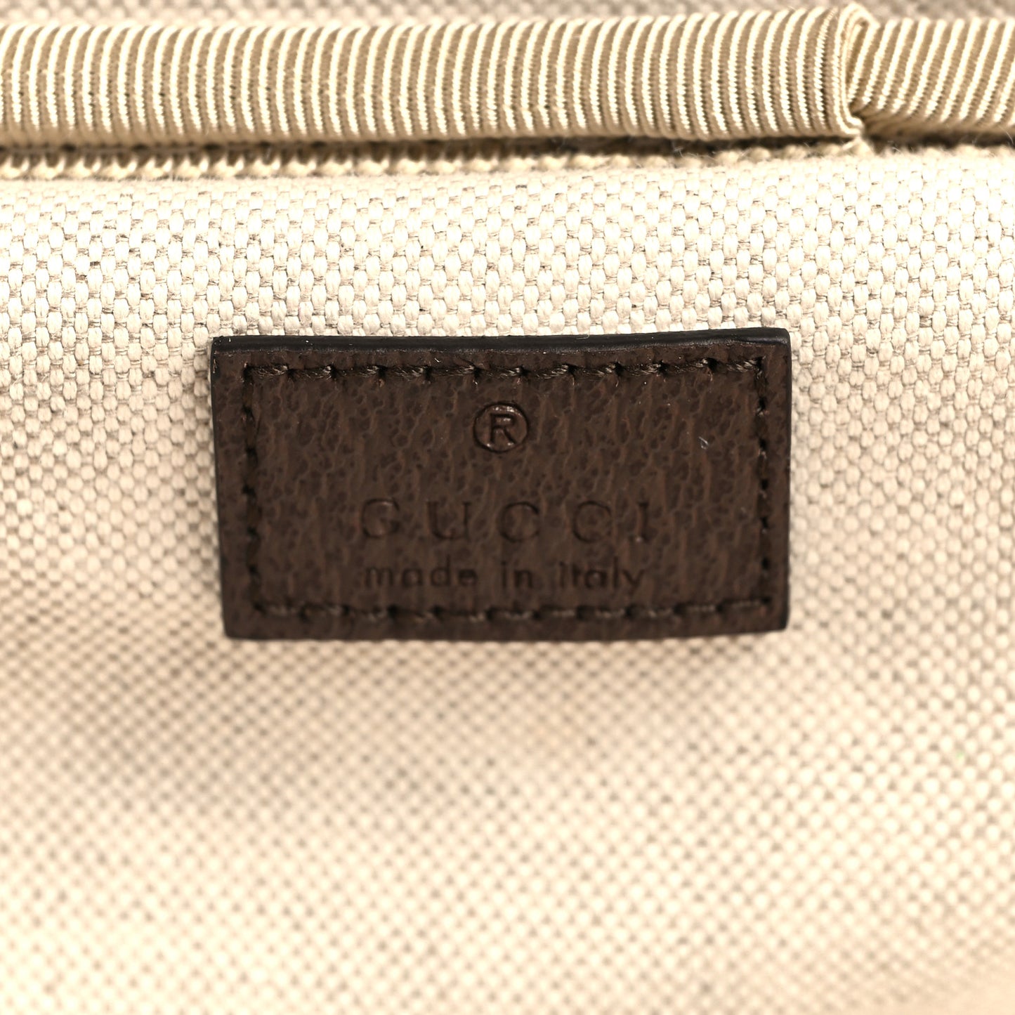 GG Supreme Monogram Textured Dollar Calfskin Web Large Savoy Trolley Suitcase Beige Ebony
