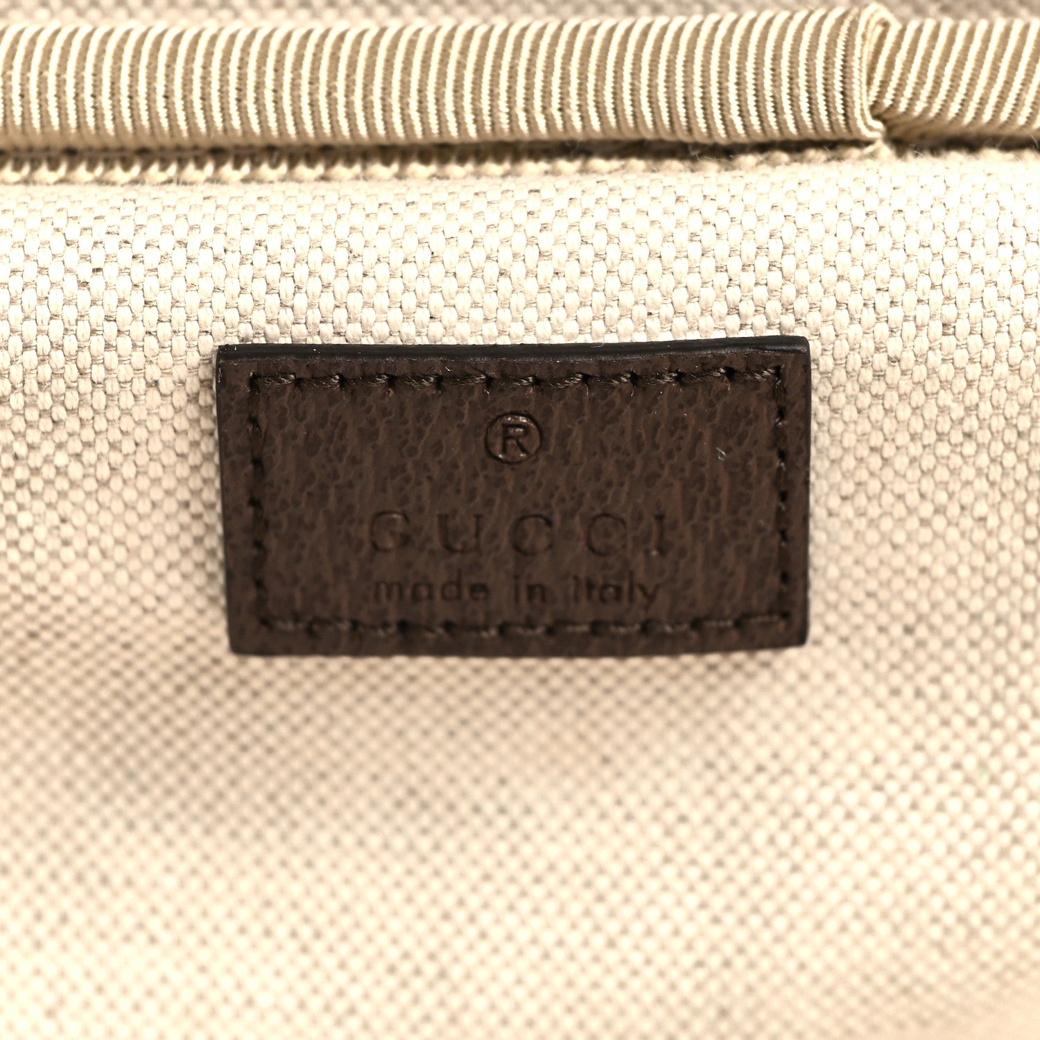 Gucci GG Supreme Monogram Textured Dollar Calfskin Web Large Savoy Trolley Suitcase Beige Ebony 5 of 12