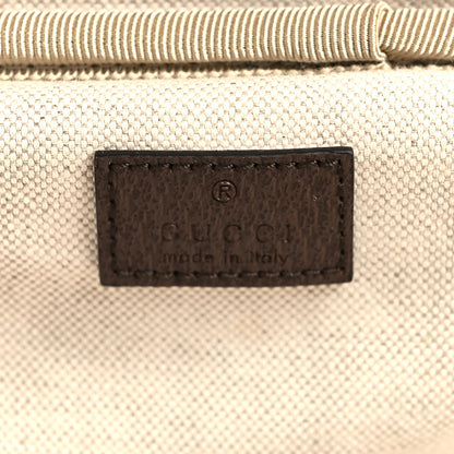 Gucci GG Supreme Monogram Textured Dollar Calfskin Web Large Savoy Trolley Suitcase Beige Ebony 5 of 12