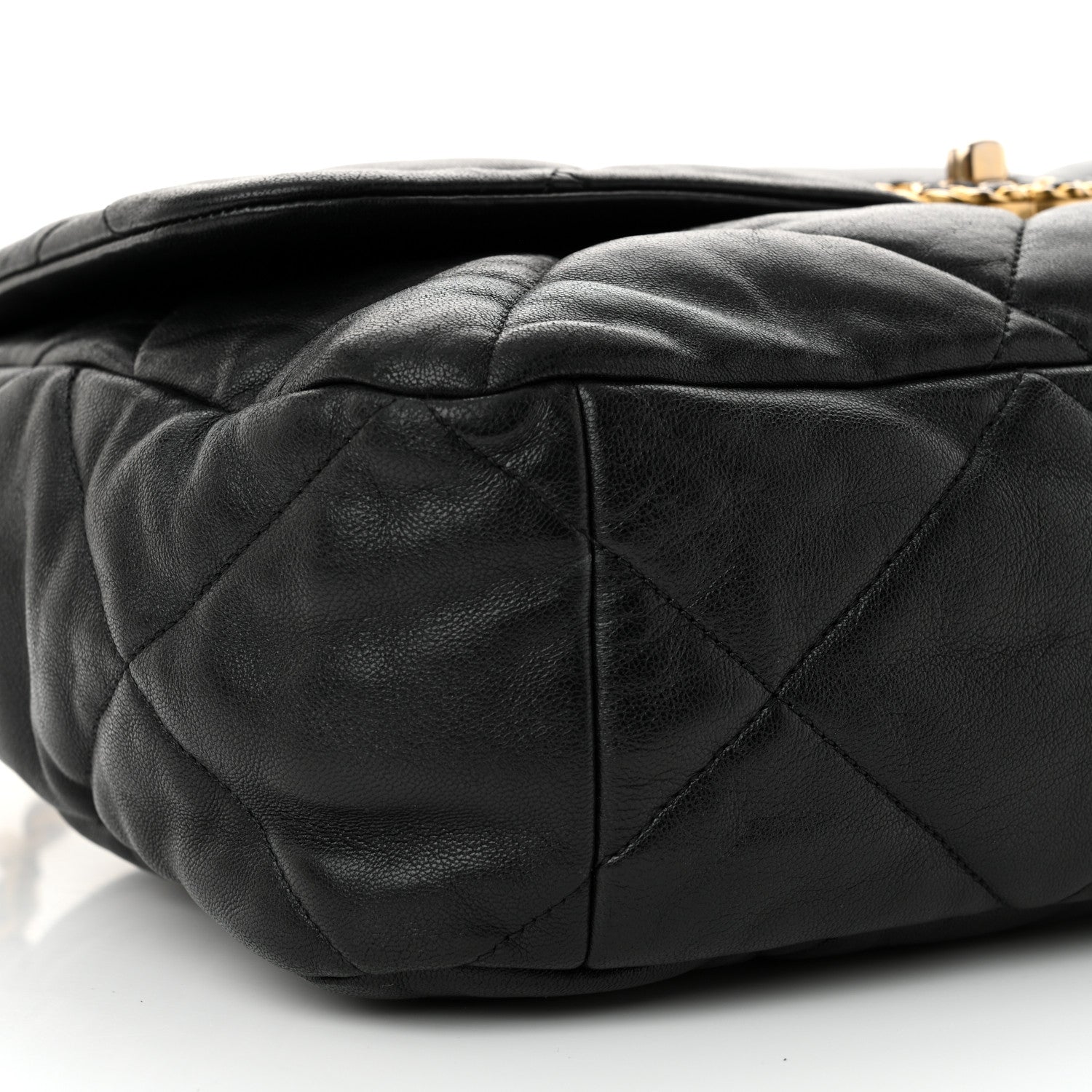 Chanel Lambskin Quilted Maxi Chanel 19 Flap Black 9 of 12