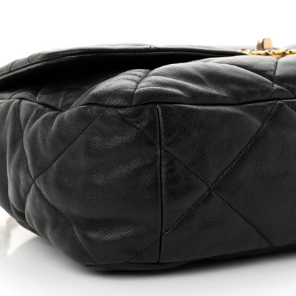 Chanel Lambskin Quilted Maxi Chanel 19 Flap Black 9 of 12