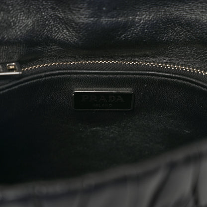 Prada Nappa Gaufre Flap Shoulder Bag Black 7 of 9