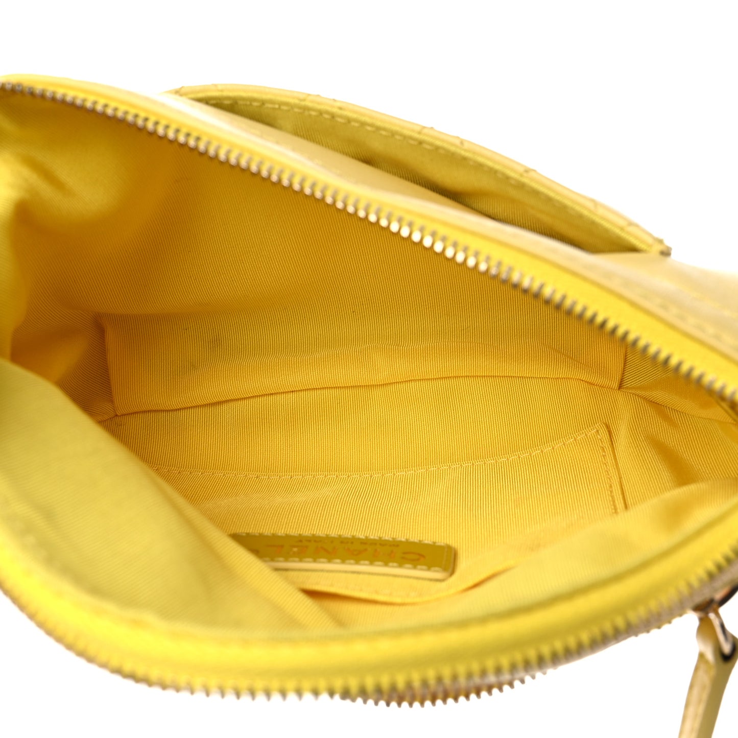 Lambskin Quilted Waist Belt Bag Yellow