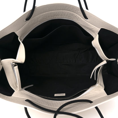 Balenciaga Calfskin Logo Medium Shopping Tote White 5 of 10