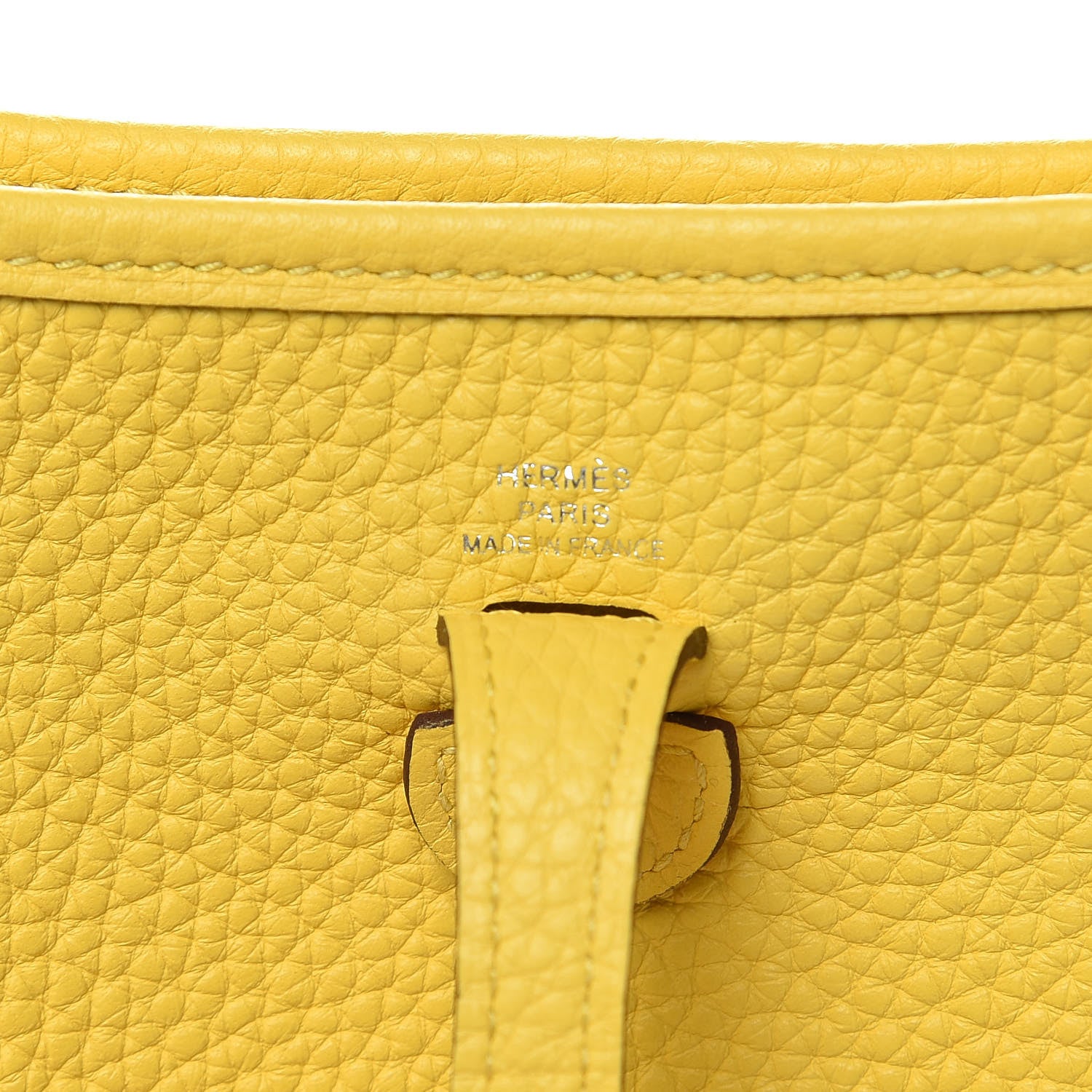 Hermes Taurillon Clemence Amazone Evelyne TPM Jaune De Naples White 7 of 9