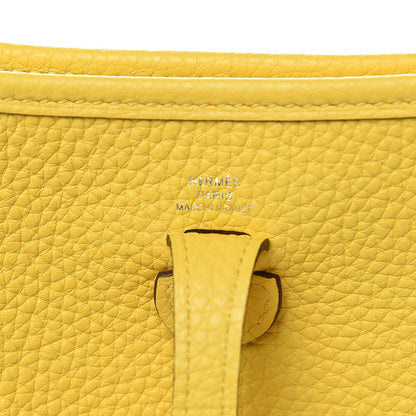 Hermes Taurillon Clemence Amazone Evelyne TPM Jaune De Naples White 7 of 9