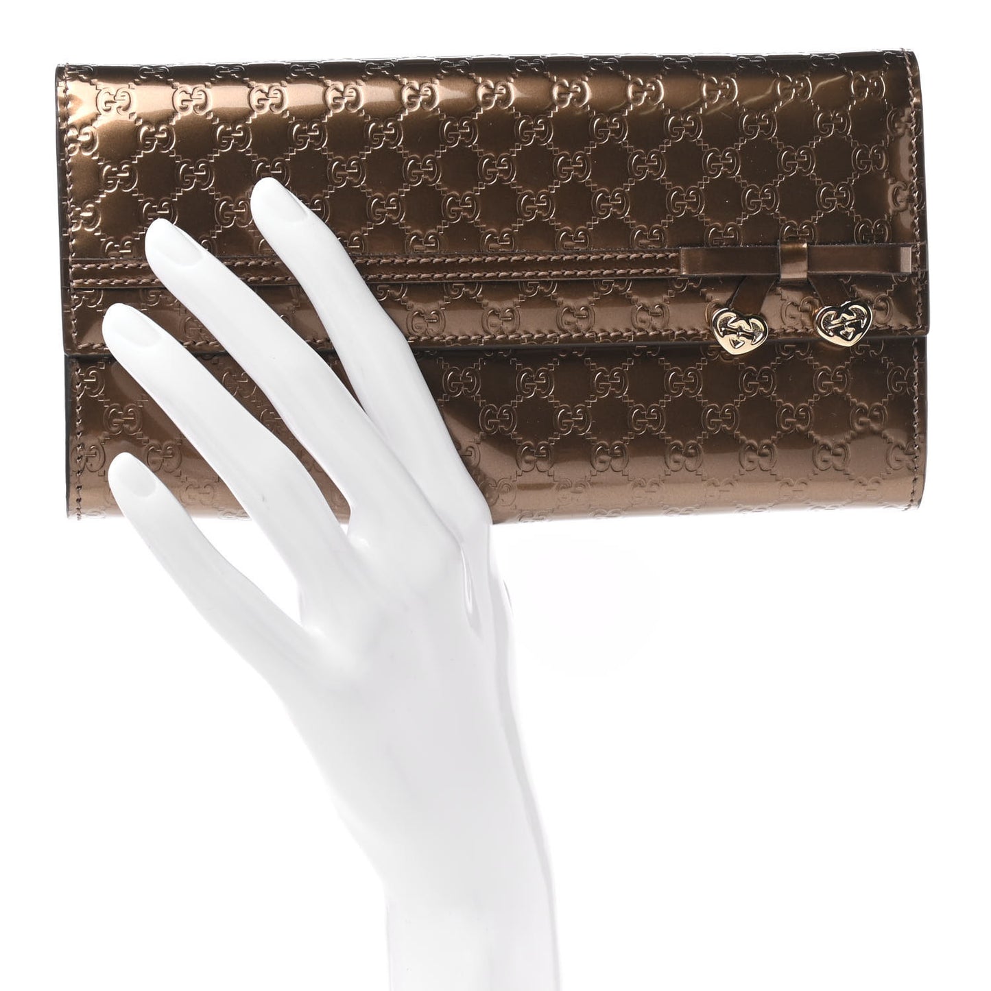 Shine Microguccissima Candy Continental Wallet Bronze