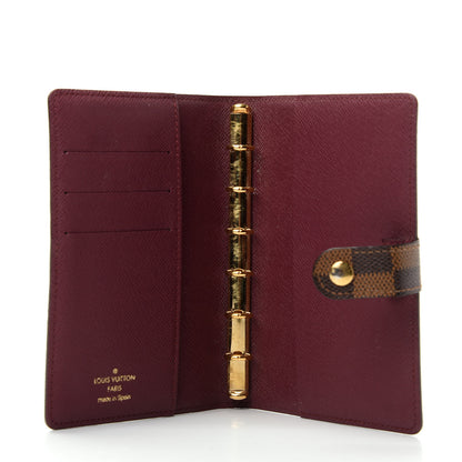 Louis Vuitton Damier Ebene Valise Small Ring Agenda Cover 4 of 7