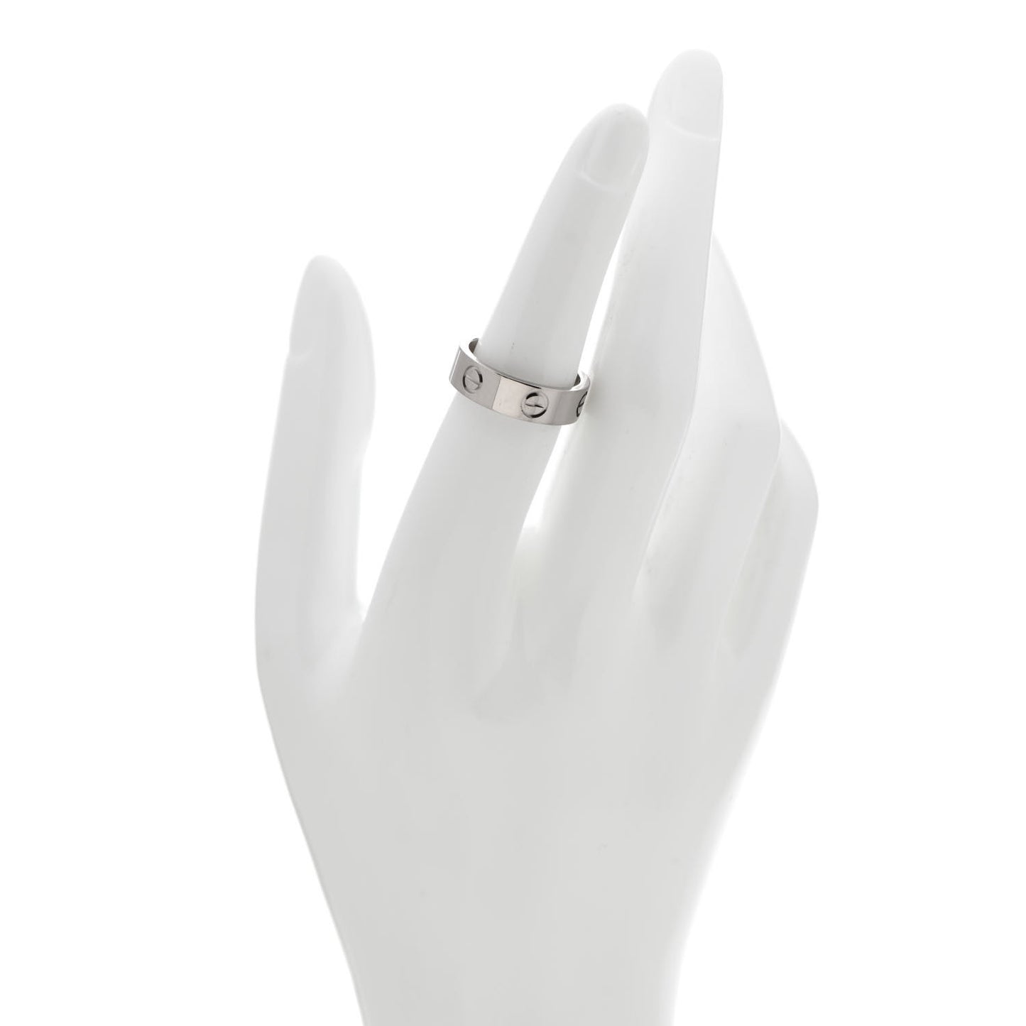 18K White Gold 5.5mm LOVE Ring 53 6.25